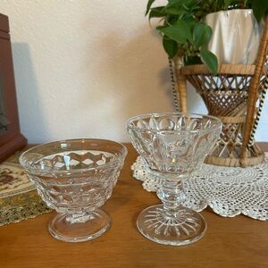 Set of two vintage antique cups trinket dish
